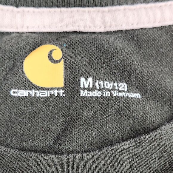 🦋Carhartt Olive Workwear Dog Short Sleeve Top Medium - Picture 9 of 10